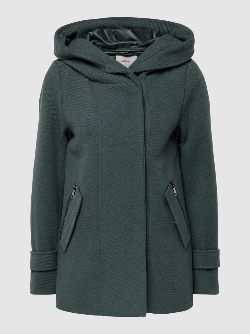 Jacke mit Kapuze und Ärmelriegeln in schilf