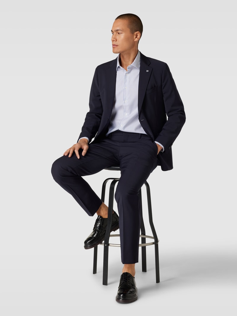 Slim Fit Anzug mit Pattentaschen in marineblau
