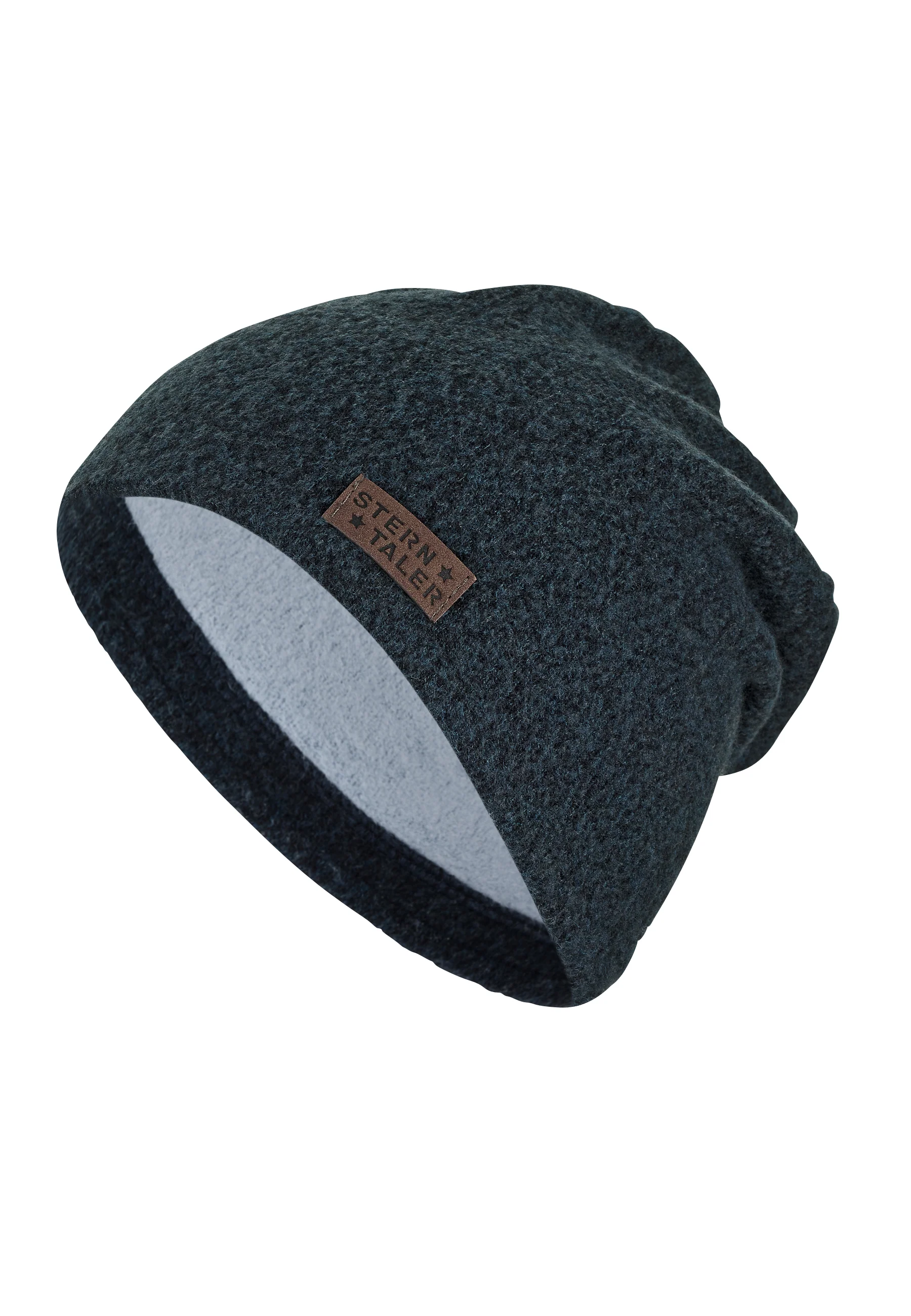 Slouch-Beanie aus Strickfleece Melange in 4 Farben