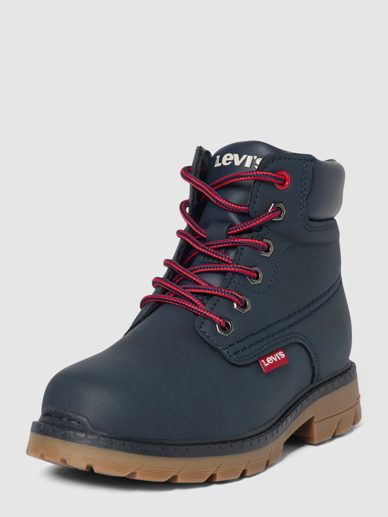 Schnürboots mit Reißverschluss Modell 'NEW FORREST' in camel