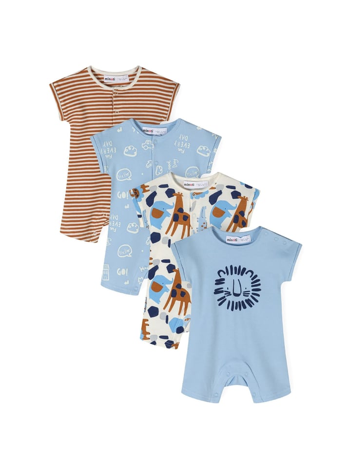 Minoti 4er. Set: Strampler 24babypack4 in hellblau günstig kaufen