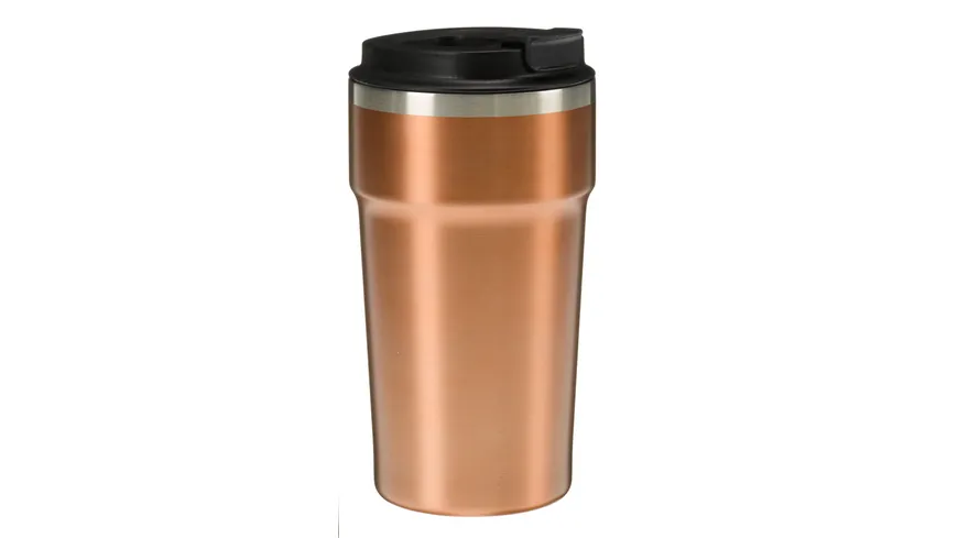 TRENDSHOP Isolierbecher Kaffeebecher Enjoy 500ml matt rosé gold