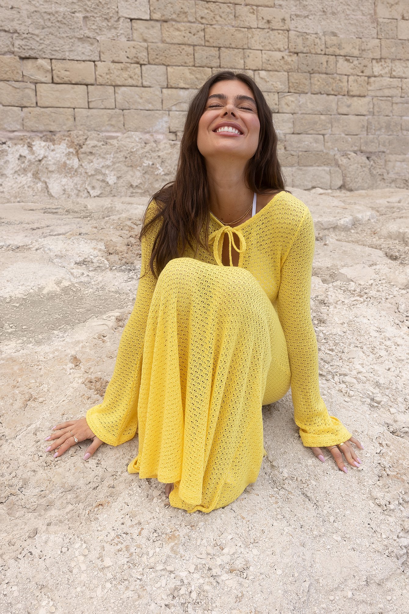 Maxi-Häkelkleid