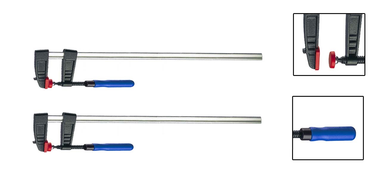 Vago-Tools 2x Schraubzwinge 300 x 120 mm Klemmzwinge Schnellspannzwinge Zwingen