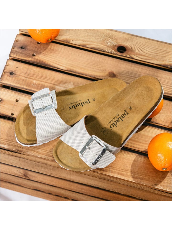 palado Pantoletten in beige glitzer günstig kaufen