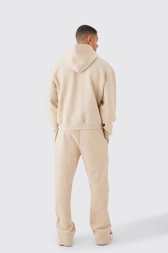 Kastiger Oversize Trainingsanzug mit Stickerei