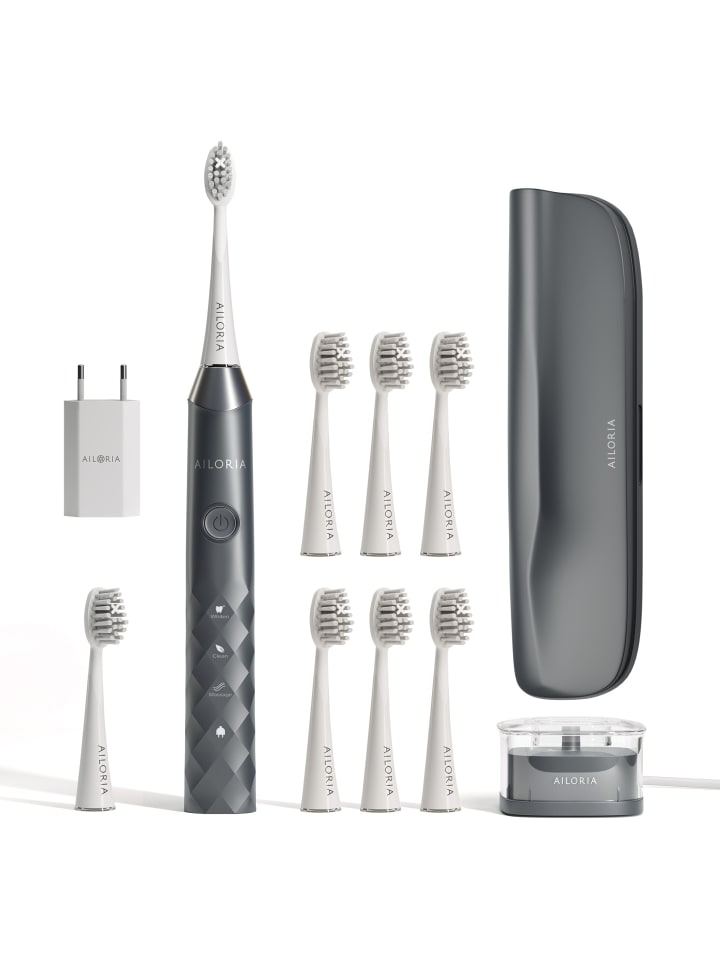 Ailoria SHINE BRIGHT SET USB-Schallzahnbürste in grau günstig kaufen onesize