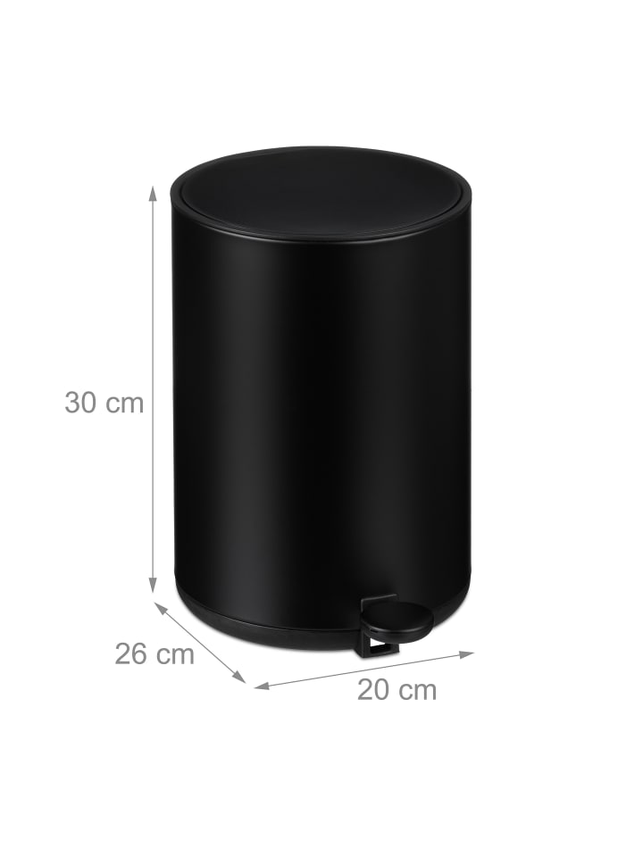 relaxdays Kosmetikeimer in Schwarz - 5 Liter günstig kaufen onesize
