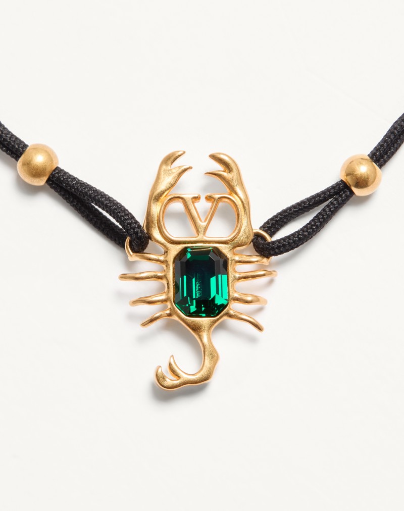 Gardienne armbånd i metal, krystal og reb med kvaster