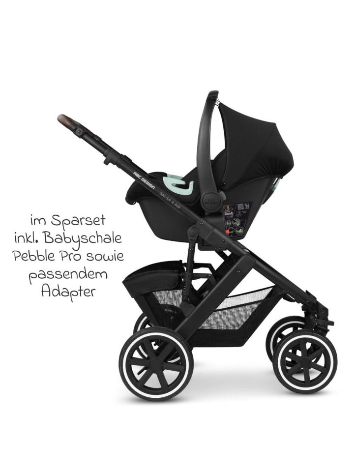 ABC-Design 3in1 Kinderwagen-Set Salsa 4 Air - inkl. in rosa,schwarz günstig kaufen onesize
