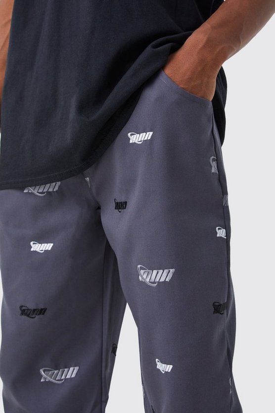 Lockere bestickte Hose