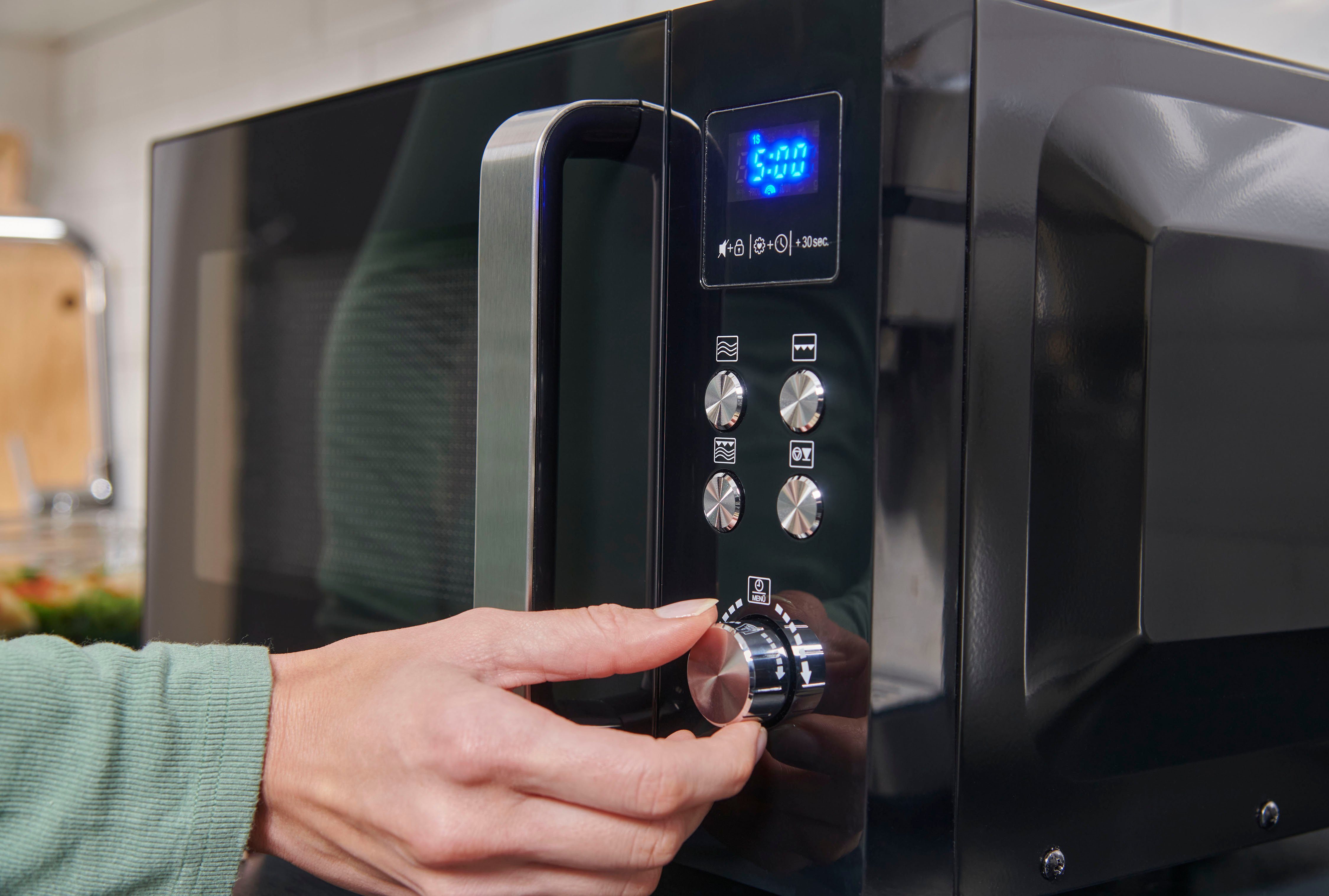Severin Mikrowelle MW 7763, Grill, Mikrowelle, 25 l, 2-in-1 Mikrowelle mit Glasboden und Grill