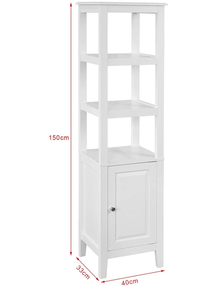 SoBuy Hochschrank in Weiß - (B)40 x (H)150 x (T)33cm günstig kaufen onesize