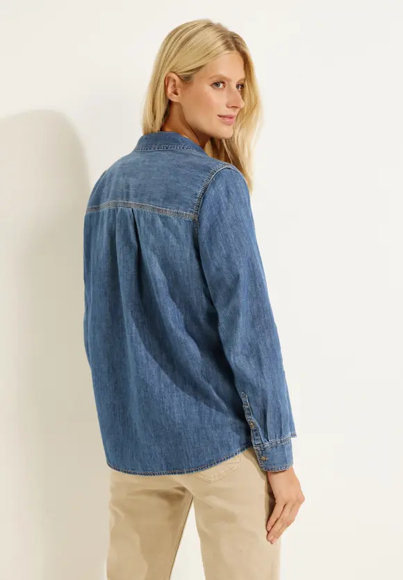 CECIL Jeansbluse in Blau