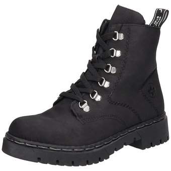 Rieker Schnür Boots in schwarz