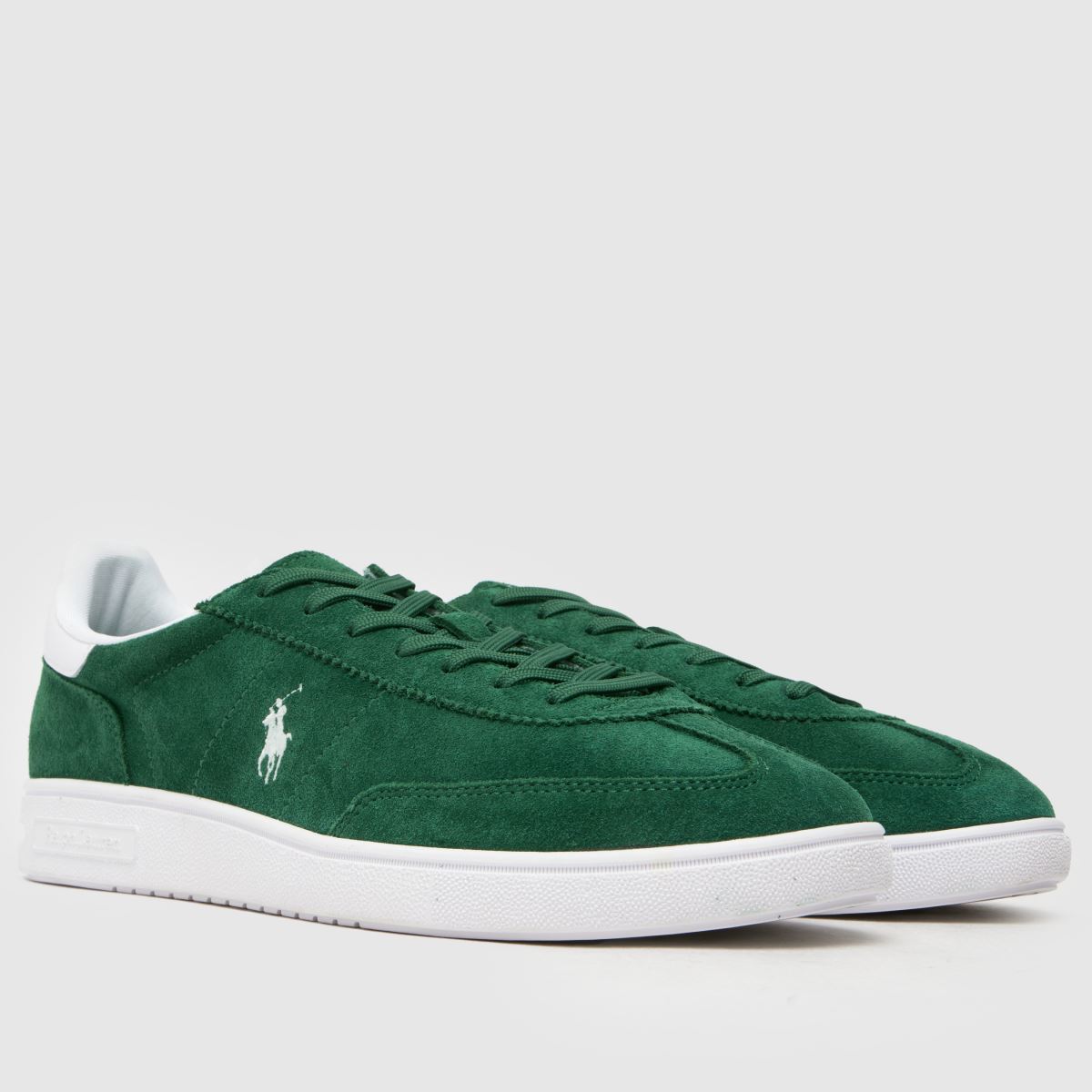 Polo Ralph Lauren – Bedford-sneakers i vitt och grönt