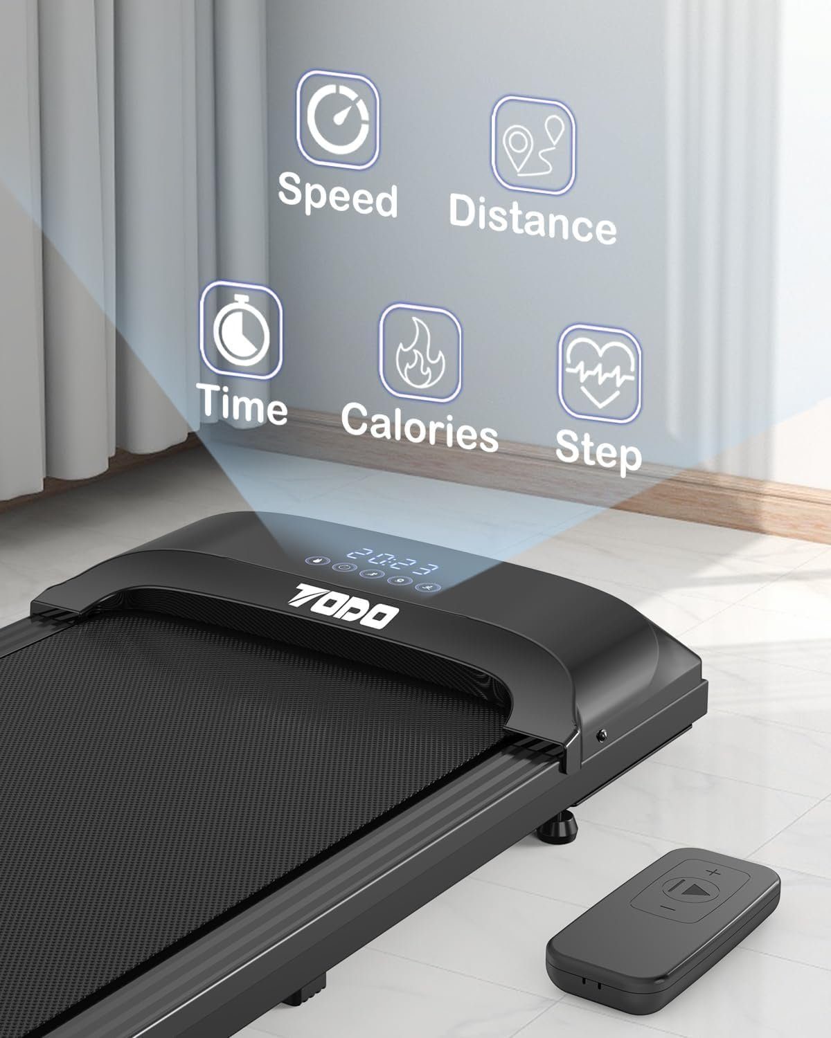 TODO Laufband (Laufband für Zuhause, Geschwindigkeit einstellbar,550WMotor bis 8 KM/H), Laufband für Zuhause, mit Fernbedienung und LCD-Anzeige