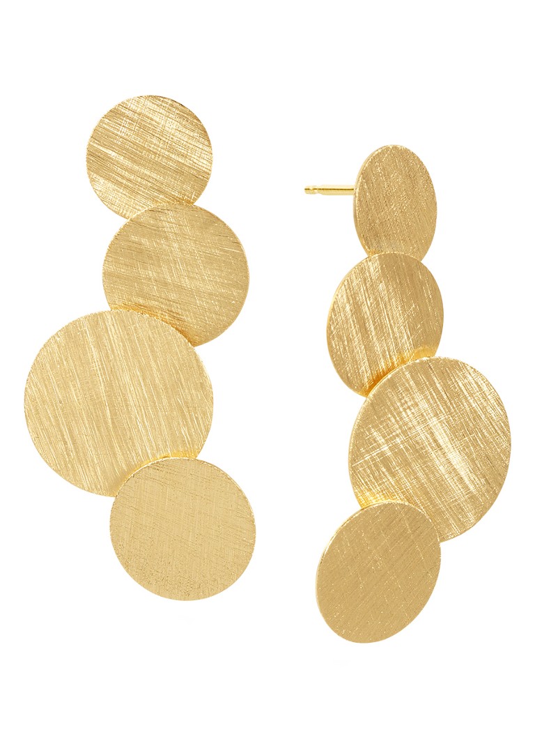 Casa Jewelry Luna XL gold-plated drop earrings