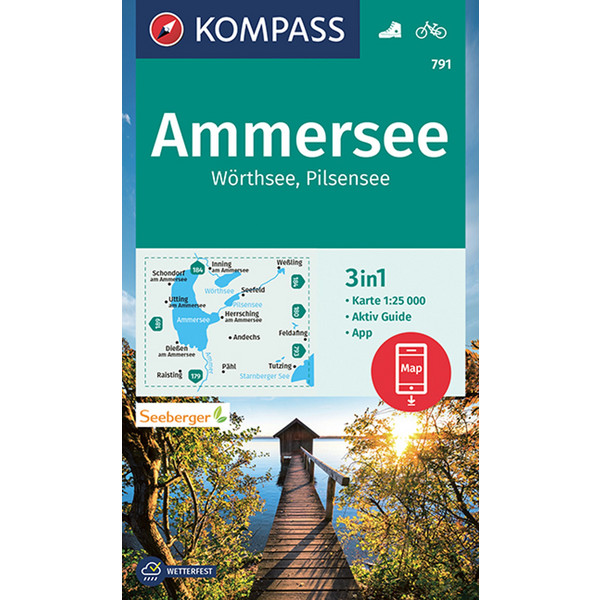 KOMPASS WANDERKARTE 791 AMMERSEE, WÖRTHSEE, PILSENSEE