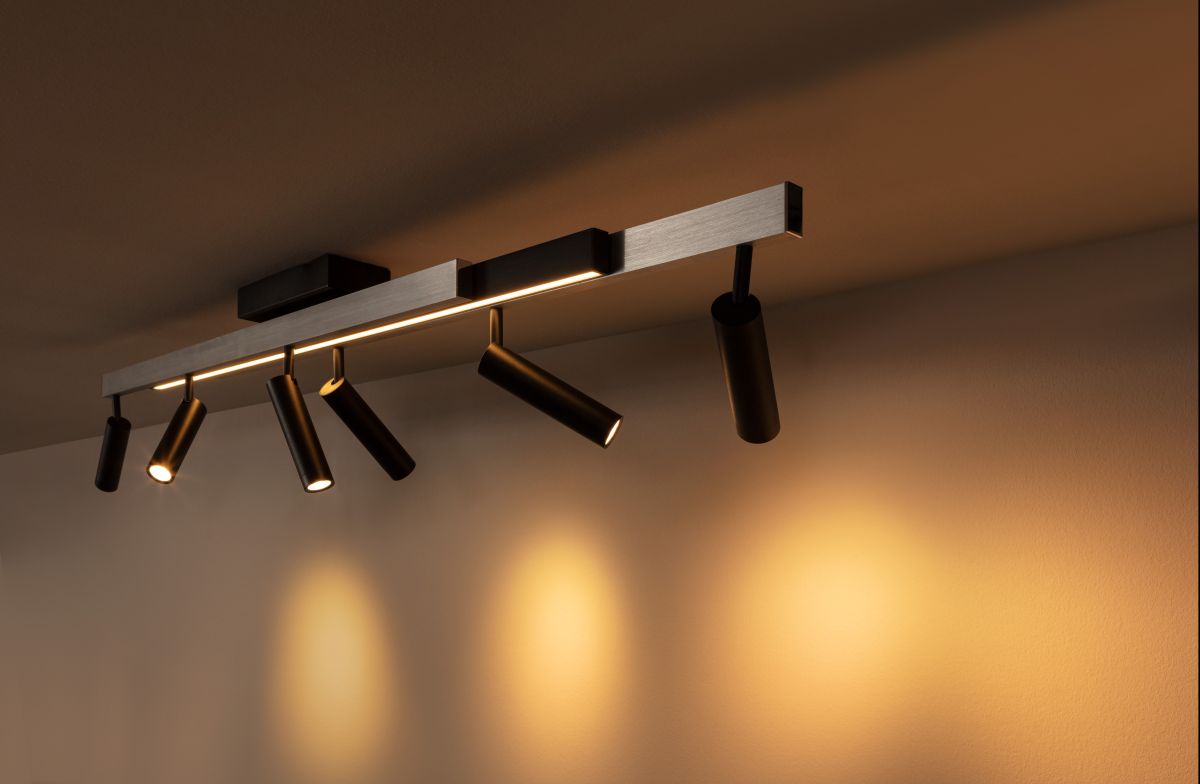 TRIO 6-flg LED Ausziehdeckenlampe Zeno