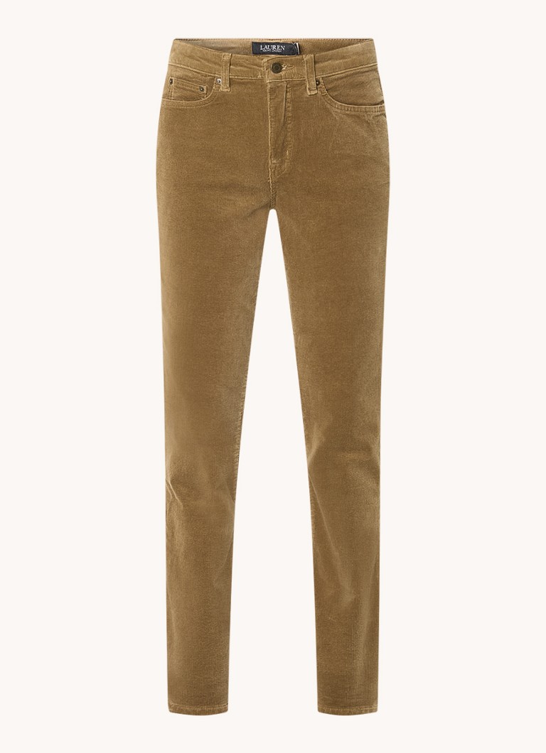 Ralph Lauren  Mid waist straight fit broek van corduroy