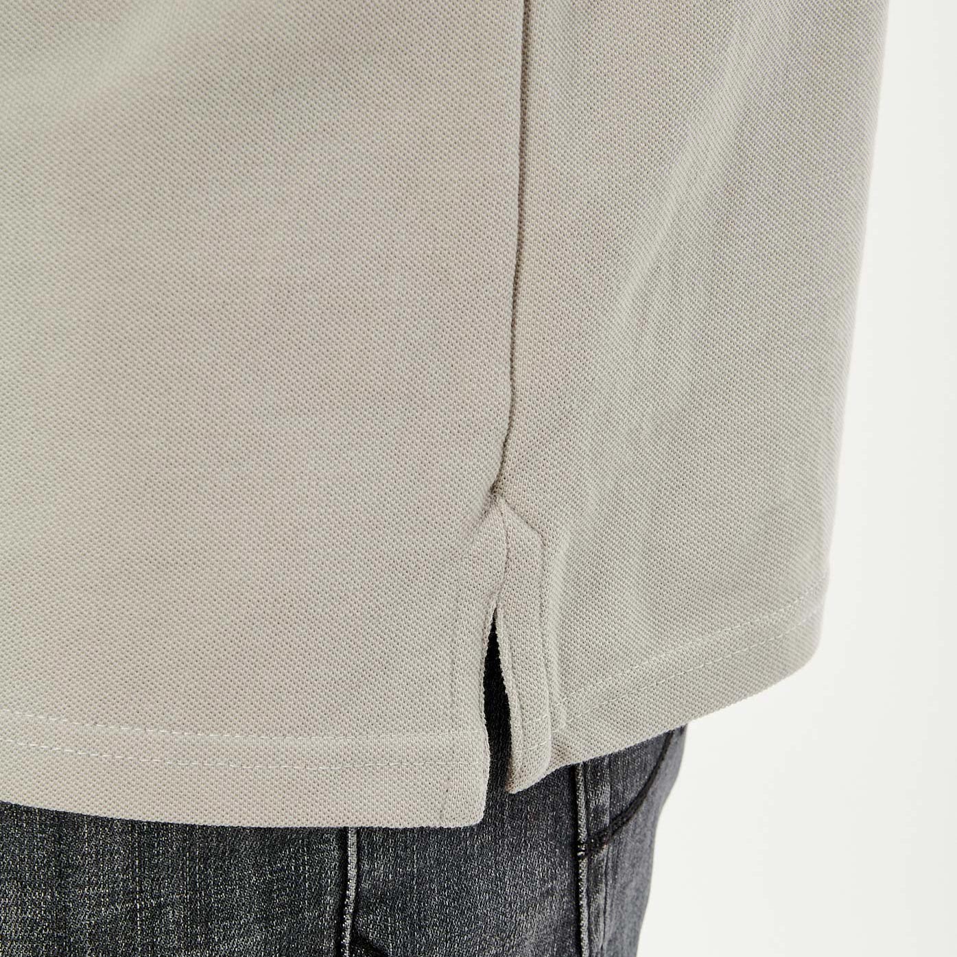 RAYOC  Polo gris homme 100% coton bio