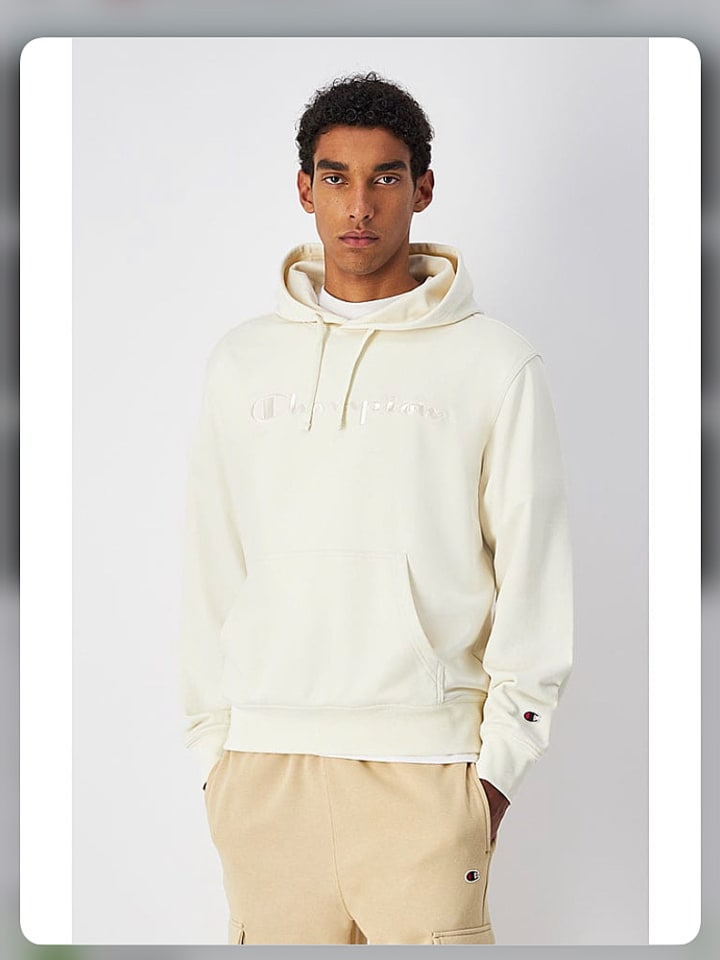 Champion Hoodie in Creme günstig kaufen M