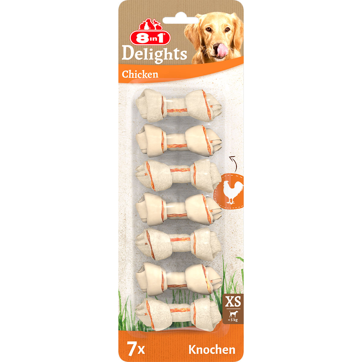 8in1 Delights Kauknochen Chicken/Huhn günstig kaufen bei ZooRoyal