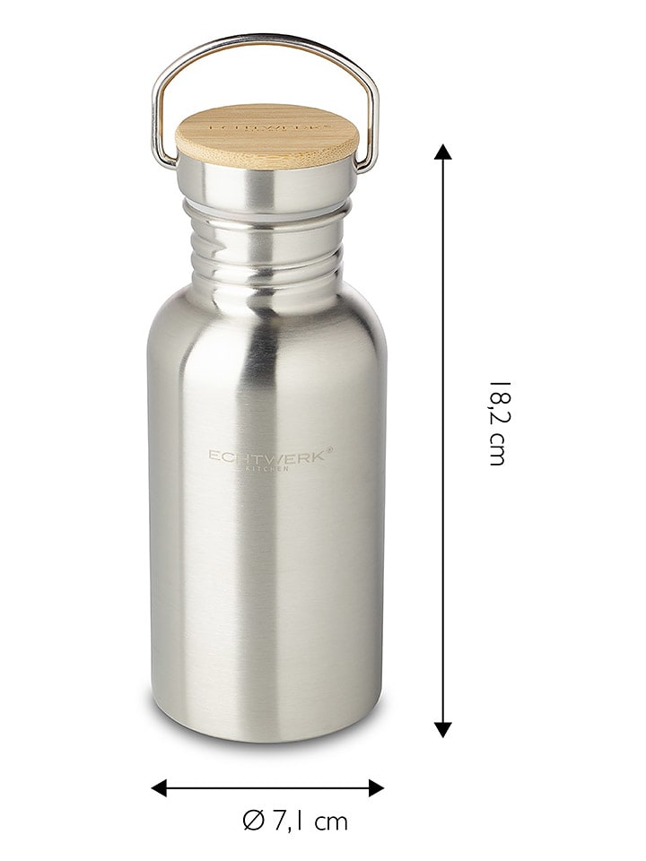 Echtwerk Trinkflasche in Silber - 500 ml günstig kaufen onesize