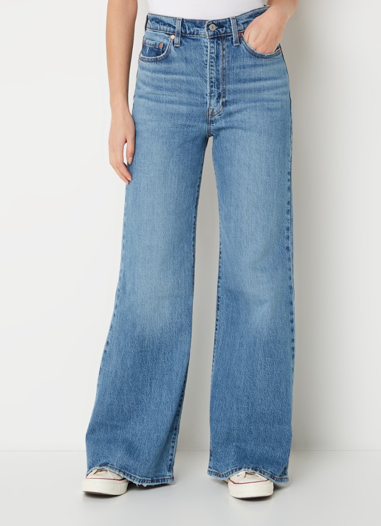 Levi's traperice visokog struka Ribcage Bell, srednje prane boje