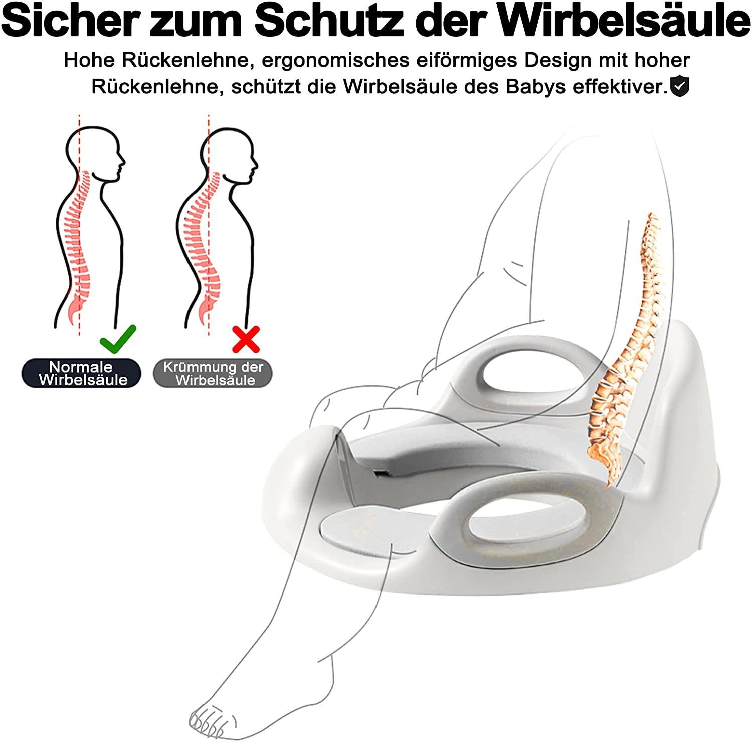 AUFUN Baby-Toilettensitz Kinder WC Sitz kinder Toilettentrainer Töpfchen, 3 Farben