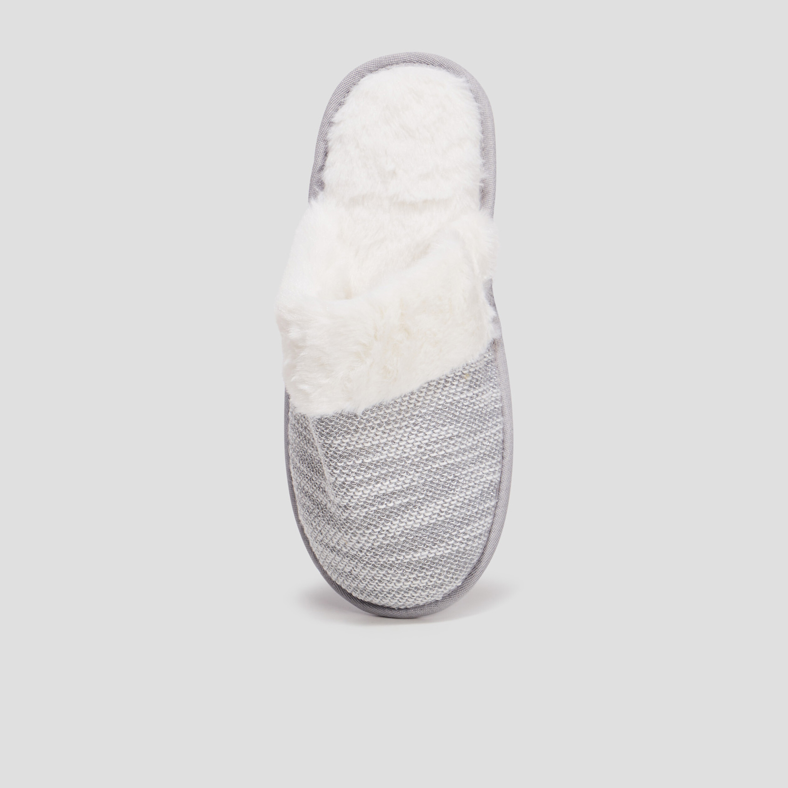 Chaussons mules gris femme | La Halle