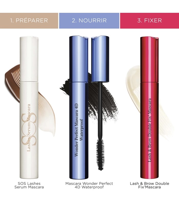 Clarins-WONDER PERFECT MASCARA 4D WATERPROOF-Les 4 dimensions d'un regard parfait