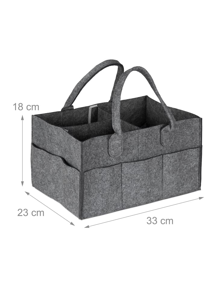 relaxdays Baby-Windel-Caddy in Dunkelgrau günstig kaufen onesize