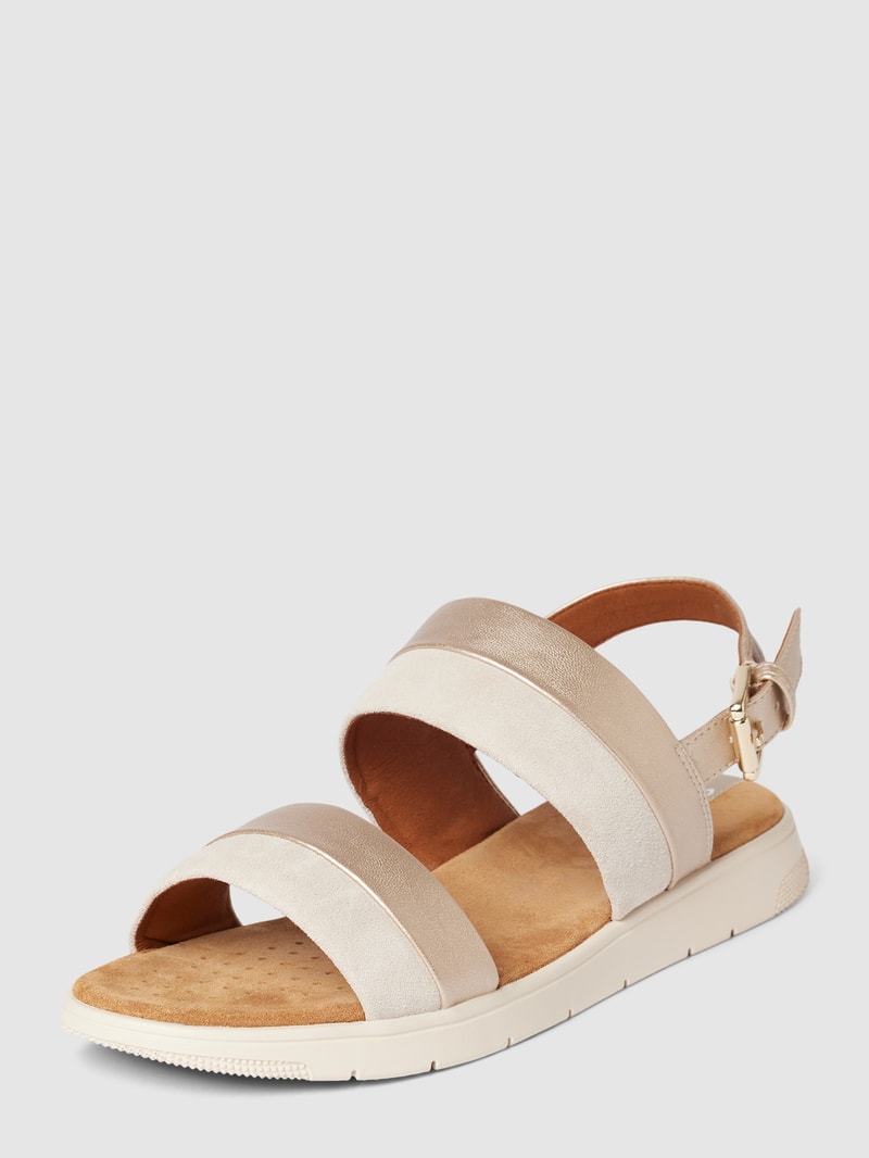Sandalen mit tonalem Besatz Modell 'DANDRA' in gold
