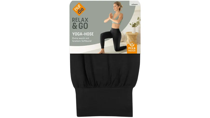 NUR DIE Damen Yoga-Hose Relax & Go schwarz