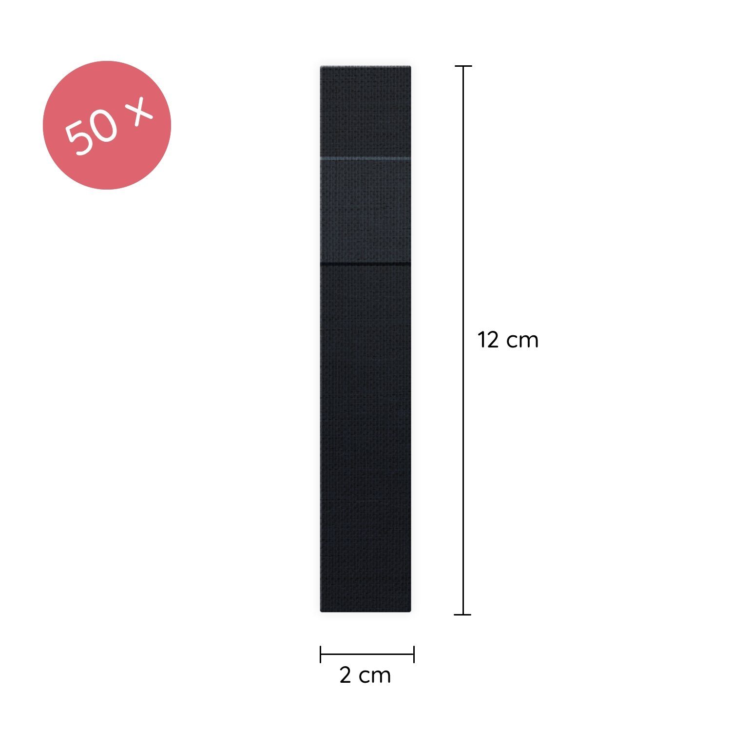 FLEXEO Wundpflaster Fingerpflaster (50 St), Textil schwarz, 2cmx12cm