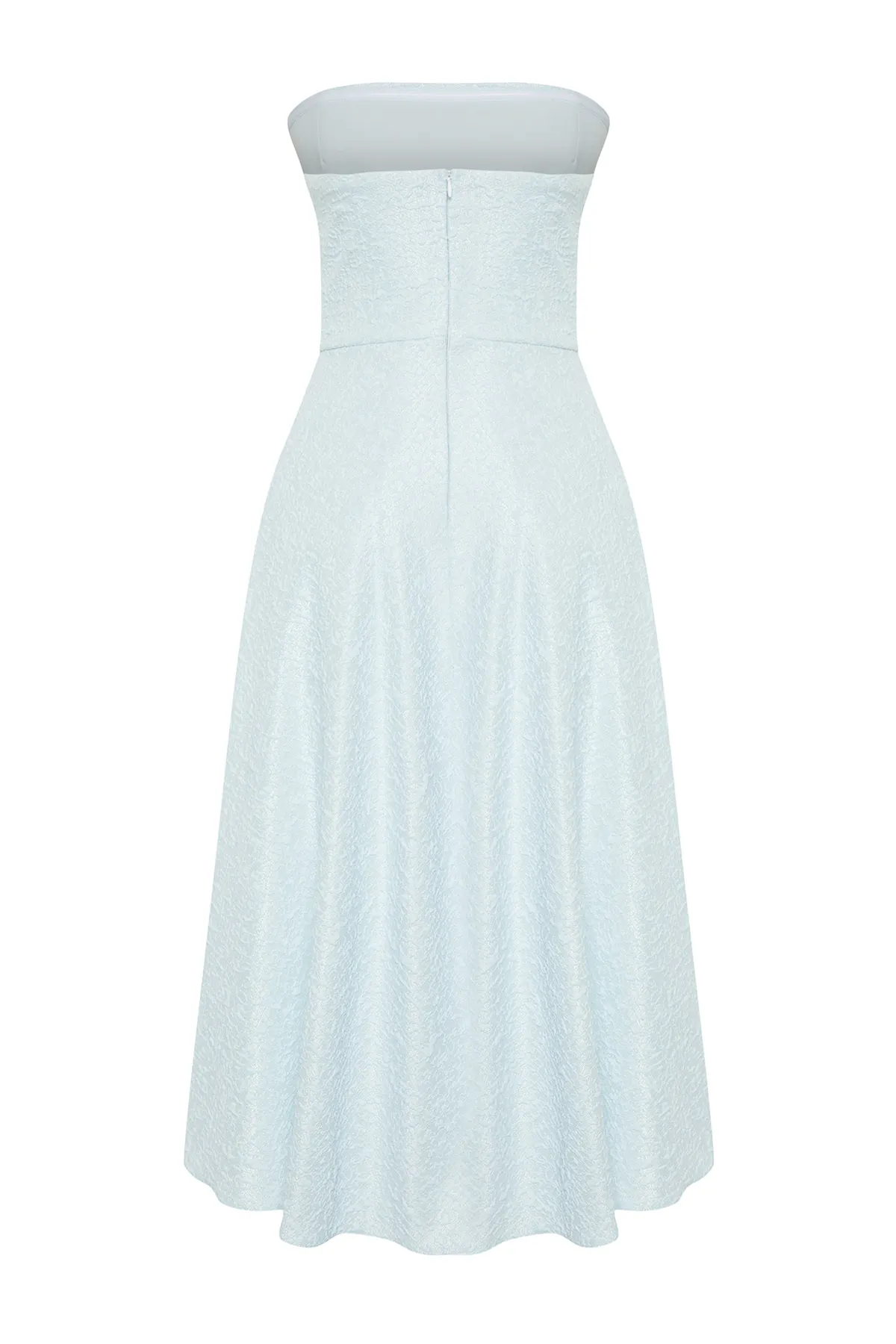 Trendyol Collection  Blaues, tailliertes/Skater-Stilvolles Abendkleid TPRSS24EL00160