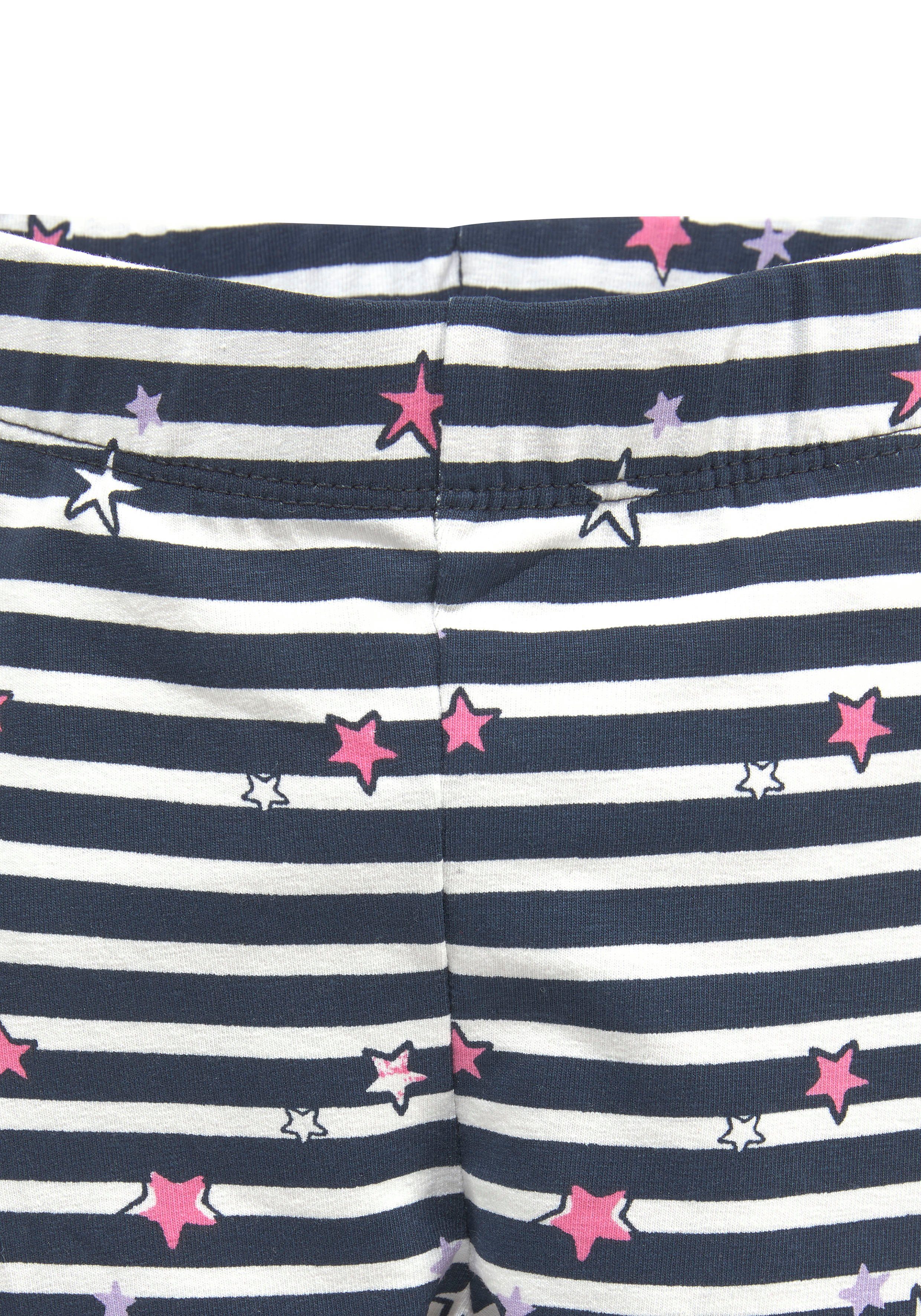 KIDSWORLD Leggings (Packung, 3er-Pack) mit unterschiedlichen Mustern und Farben