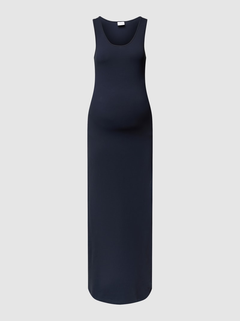 Umstands-Kleid in unifarbenem Design Modell 'MIA' in marineblau
