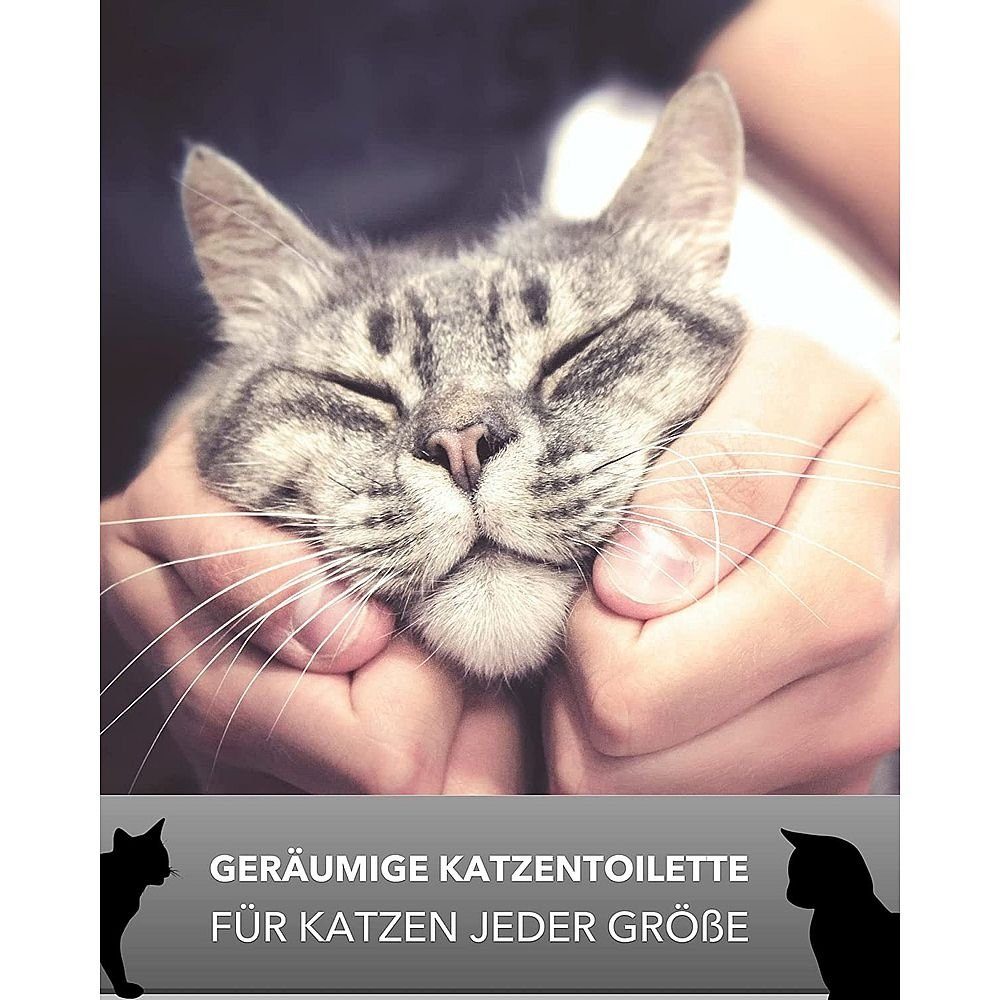 GarPet Katzentoilette Katzenklo mit Deckel Aktivkohlefilter Katzentoilette Hauben Toilette