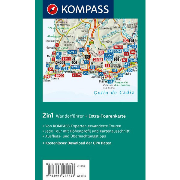 KOMPASS WANDERFÜHRER ALGARVE + FERNWANDERWEG VIA ALGARVIANA