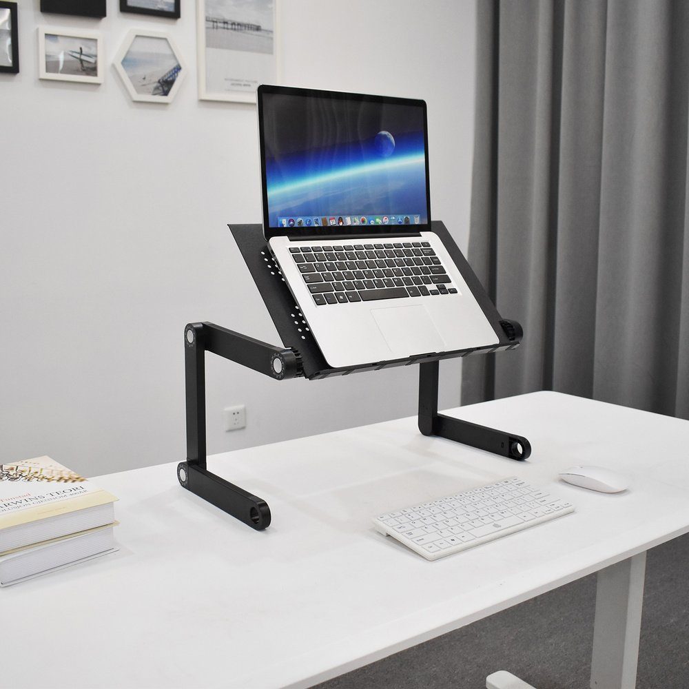 hjh OFFICE Schreibtischaufsatz Schreibtischaufsatz VM-SA II Aluminium, (1 St), 360° verstellbare Beine
