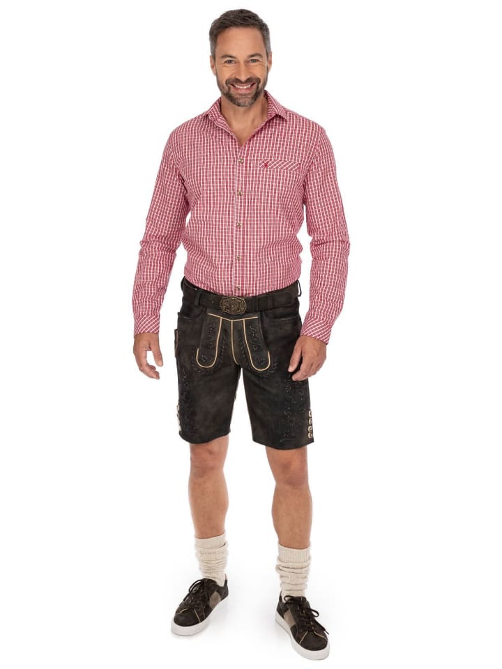 MADDOX Lederhose STEFANUS in grau günstig kaufen