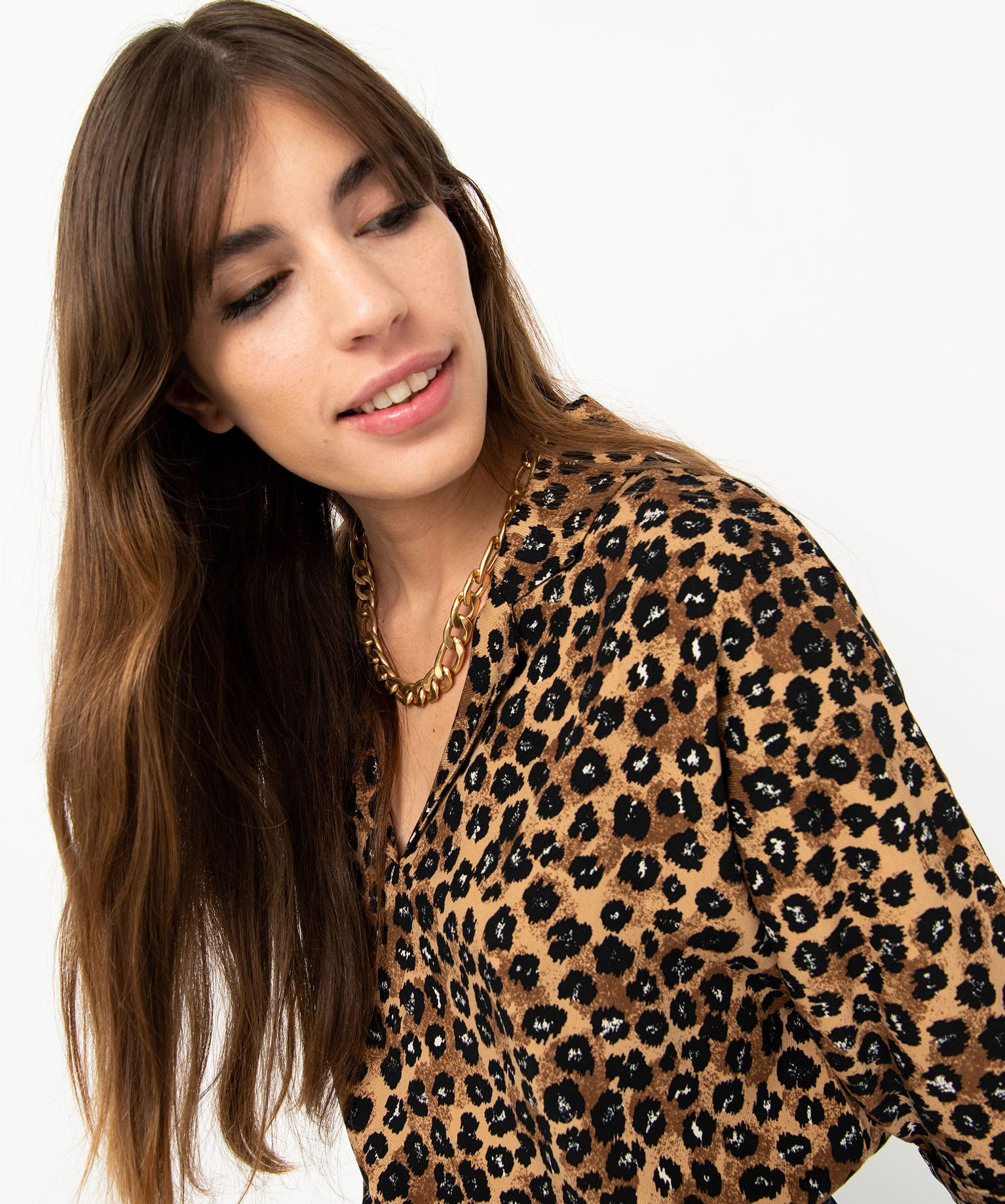 Blouse imprimée ample à manches chauve-souris femme imprime | GEMO