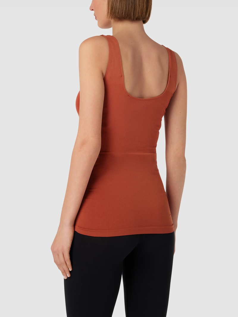 Umstands-Tanktop mit Rundhalsausschnitt Modell 'HEAL' in rostrot
