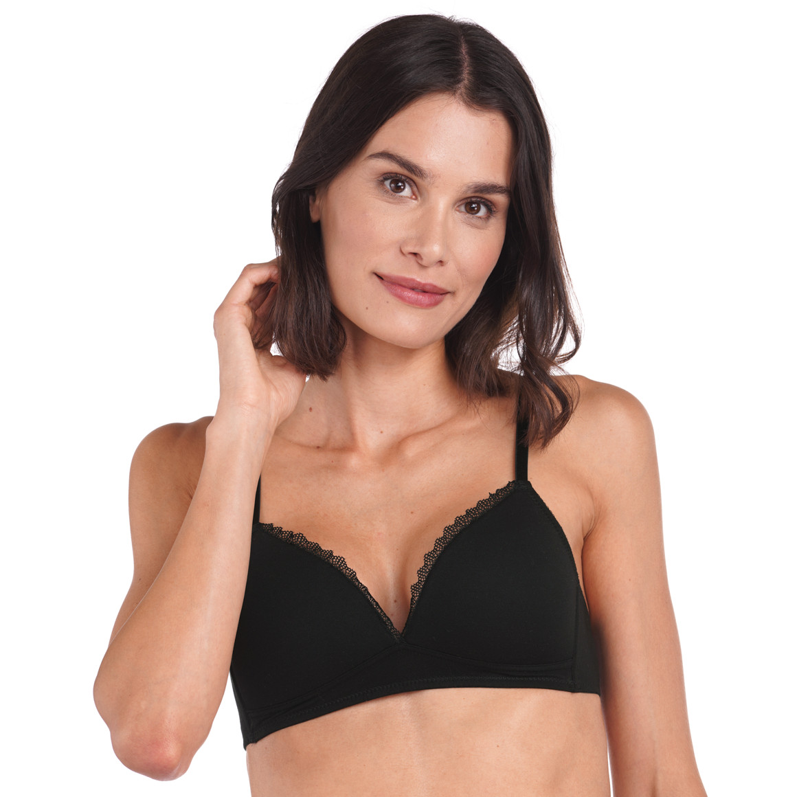 2 Damen Soft-BHs mit Spitze