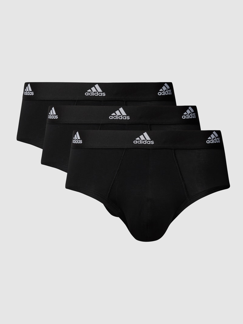 Trunks mit Label-Schriftzug im 3er-Pack in schwarz
