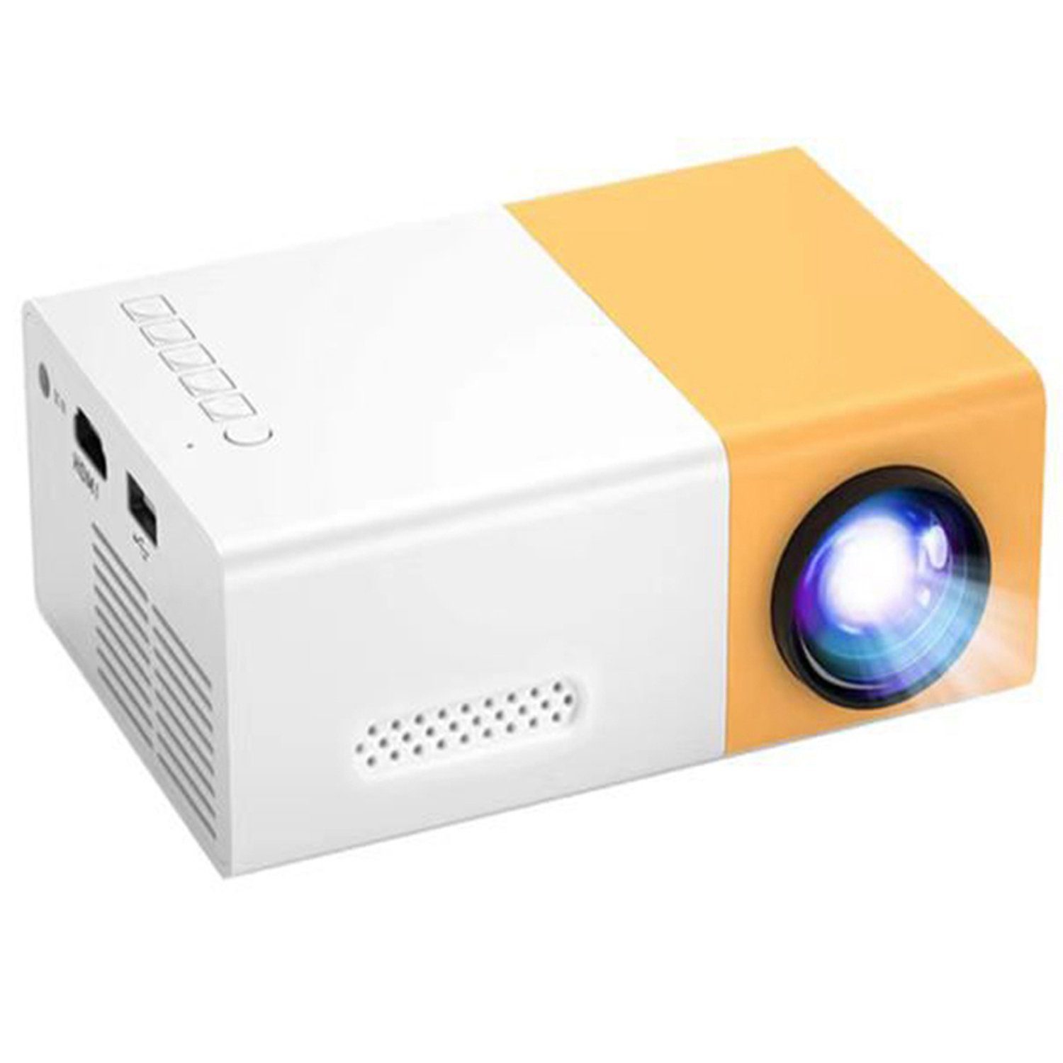 Devenirriche Mini Beamer, Pro-Mini-Projektor, Tragbarer Filmprojektor 1080p Beamer