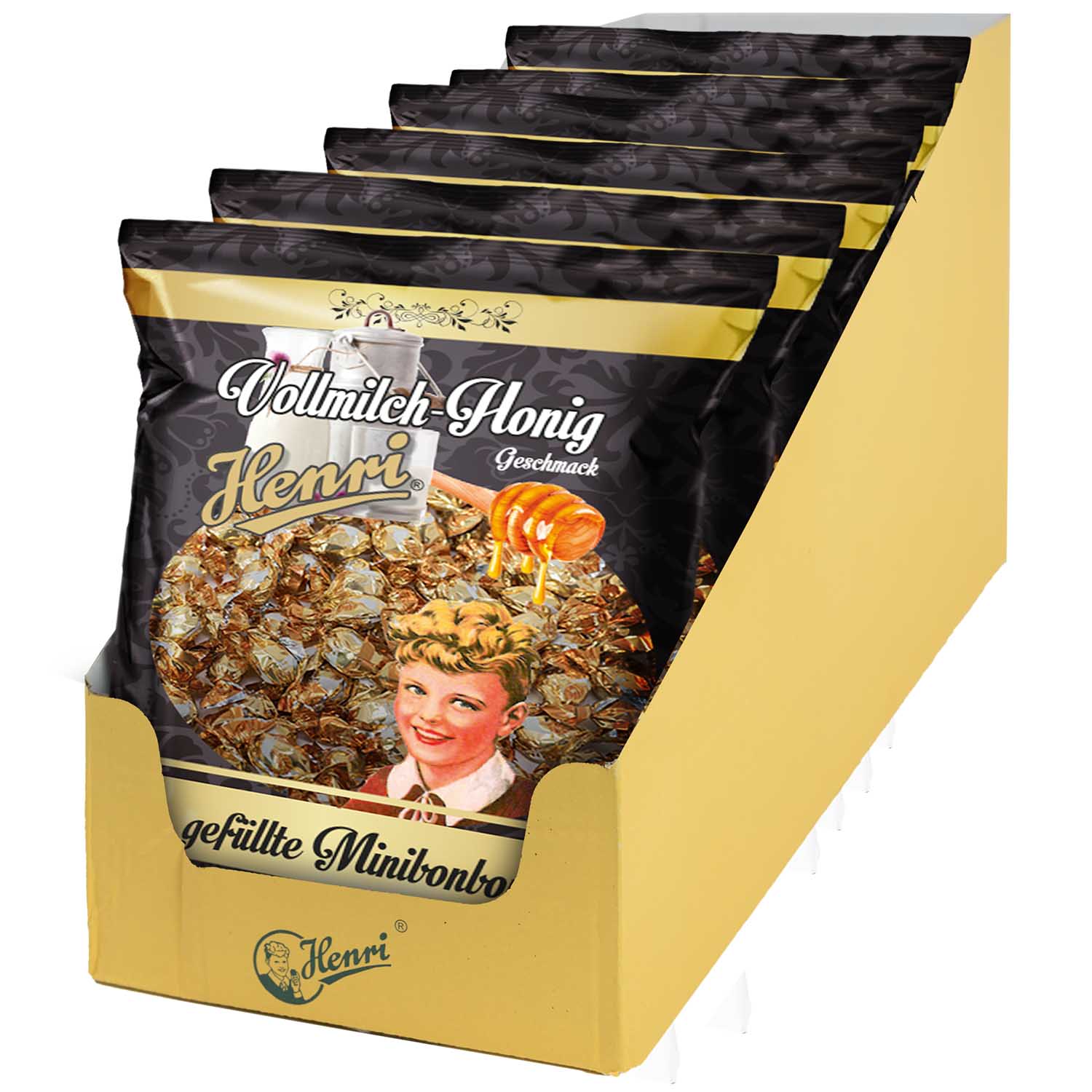 Henri gefüllte Minibonbons Vollmilch-Honig 200g